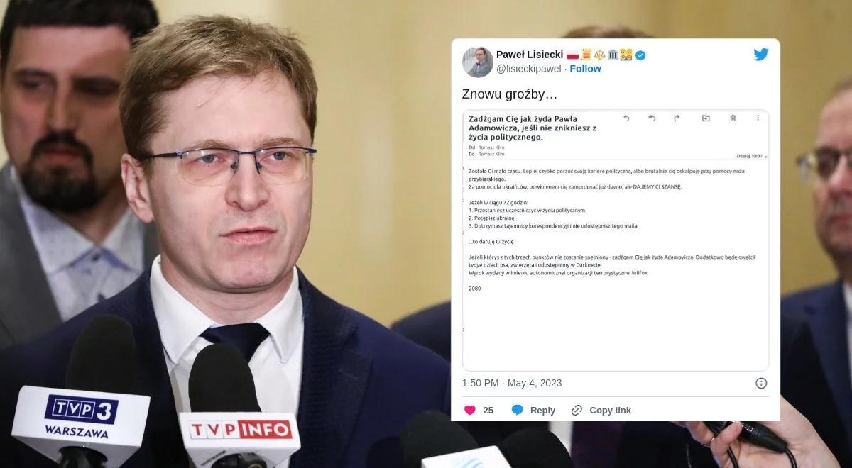 Groźby pod adresem posła PiS i jego rodziny. "Brutalnie cię oskalpuję"