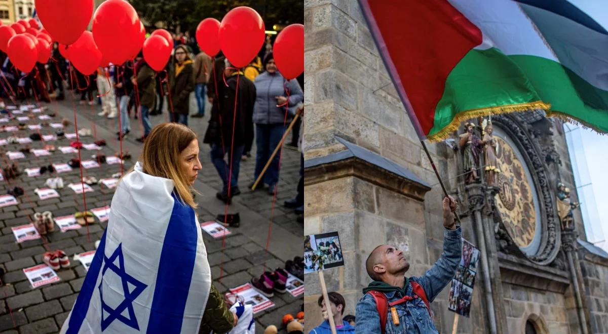 Dwie demonstracje w Pradze. Starli się zwolennicy i przeciwnicy Izraela