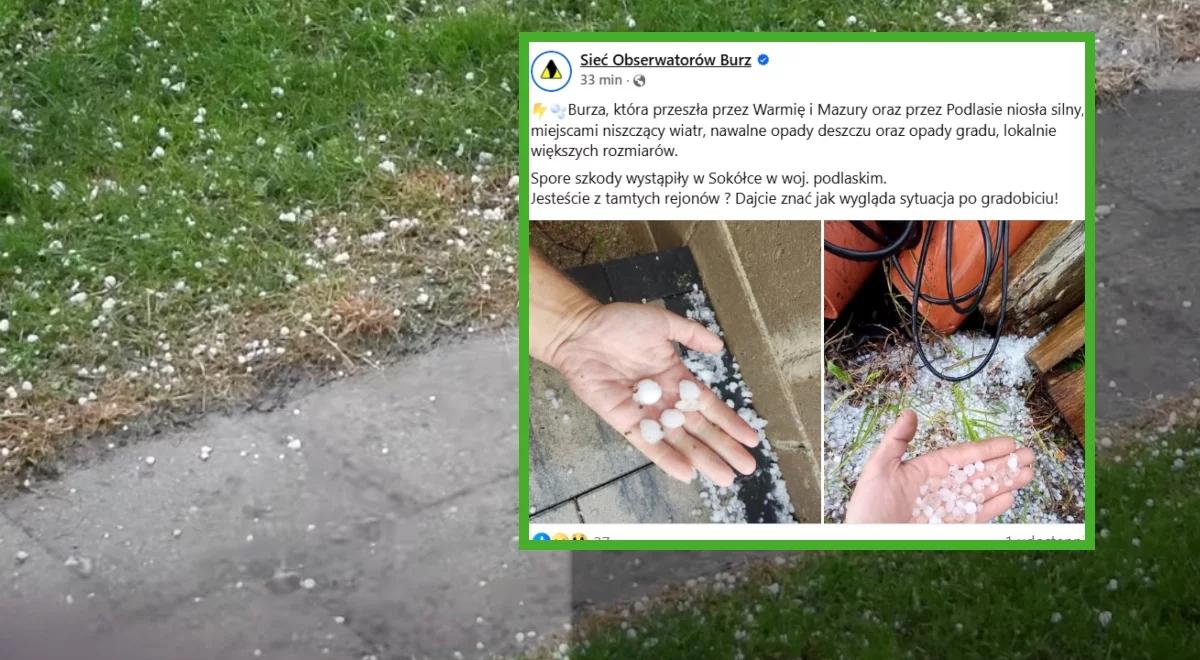 Grad wielkości wiśni na Podlasiu. Uwaga na burze nad Polską