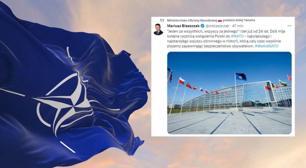 "Jeden za wszystkich, wszyscy za jednego, i tak już od 24 lat". Szef MON o członkostwie Polski w NATO