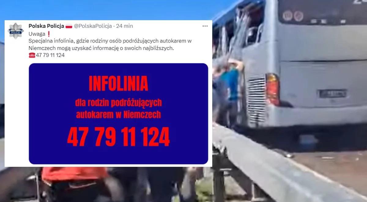 Tragiczny wypadek polskiego autokaru w Niemczech. Policja uruchomiła specjalną infolinię