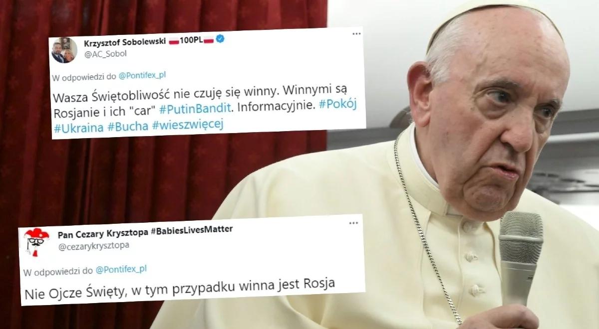 Papież o wojnie: wszyscy jesteśmy winni! Fala komentarzy