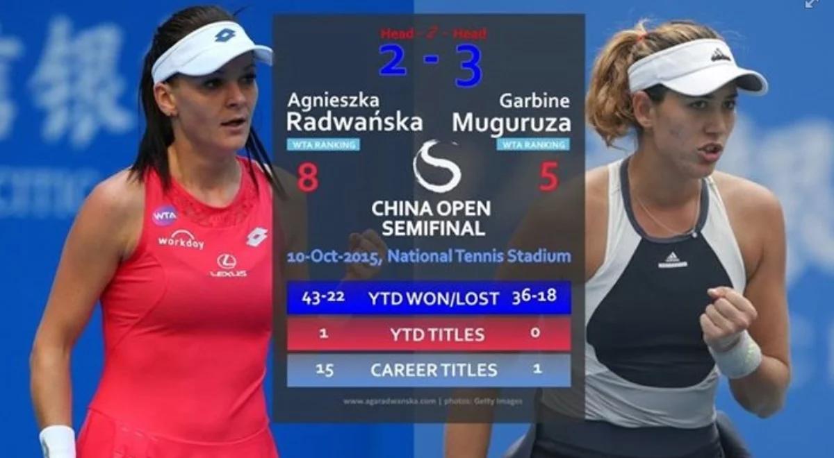 WTA Pekin: Agnieszka Radwańska nie zagra w finale. Muguruza ponownie górą 