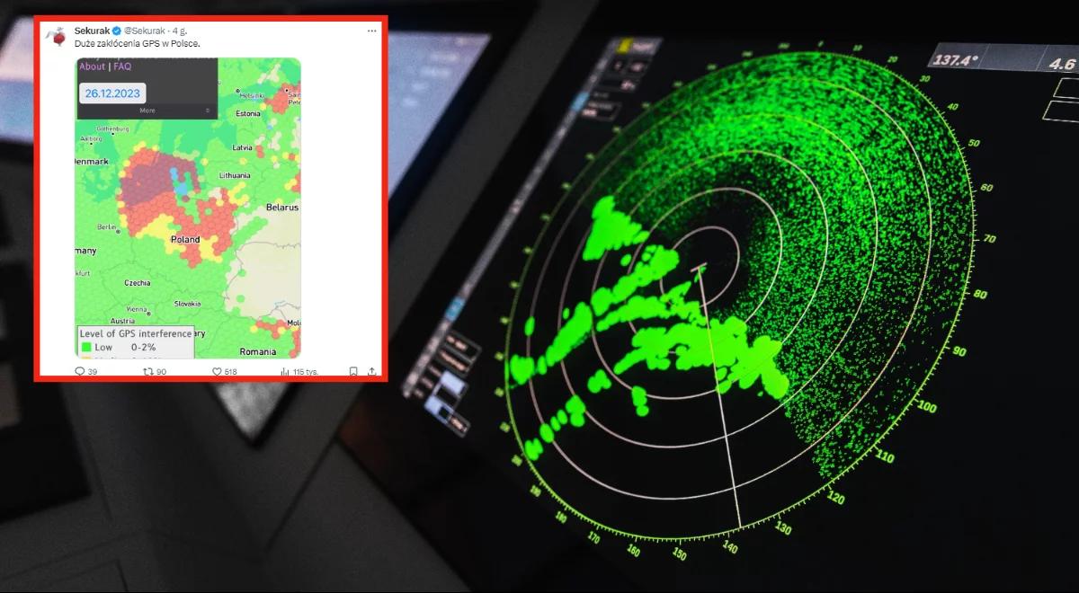 Duże zakłócenia sygnału GPS w kilku regionach Polski i na Bałtyku. Eksperci spekulują o działaniu Rosji