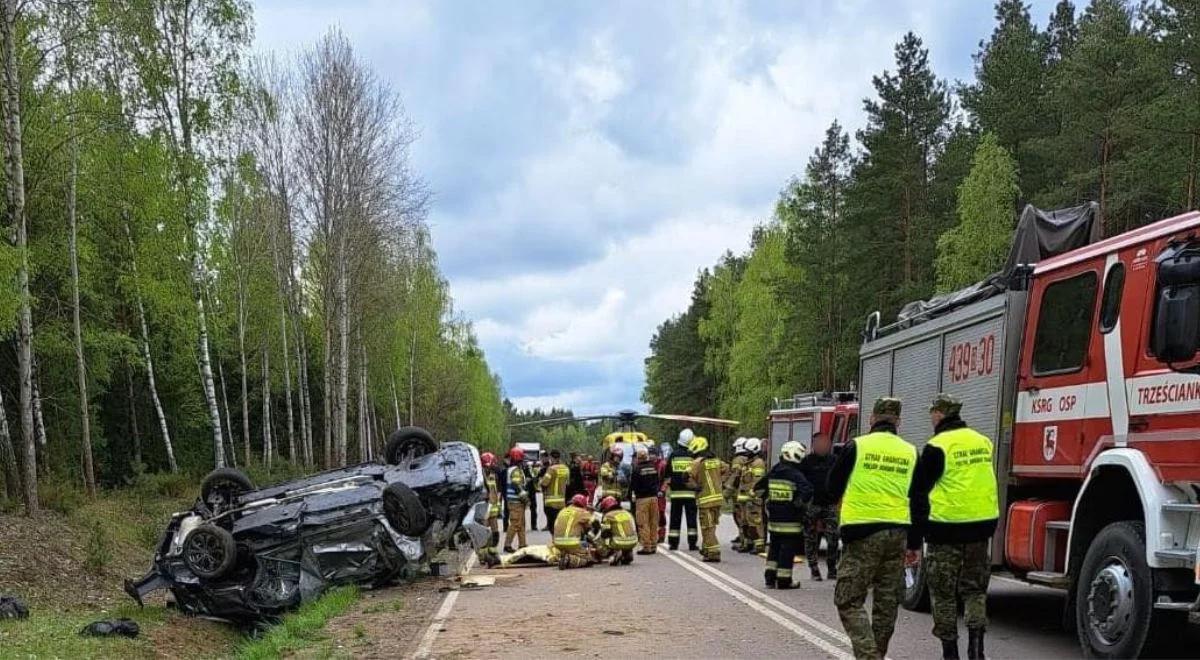 Tragiczny wypadek na Podlasiu. 11 imigrantów w samochodzie i ucieczka przed SG