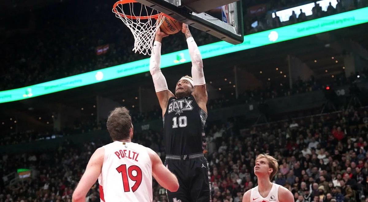 NBA: San Antonio Spurs przerwali złą passę. Drużyna Sochana wyraźnie pokonała Raptors