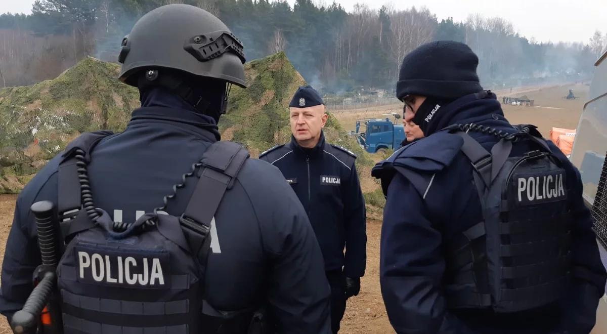 Komendant Główny Policji spotkał się z funkcjonariuszami strzegącymi granicy