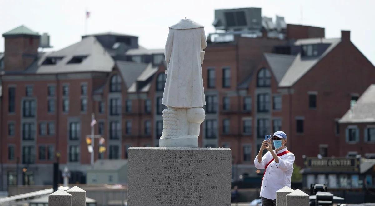 Zamieszki w USA. Ucięto głowę pomnikowi Kolumba w Bostonie