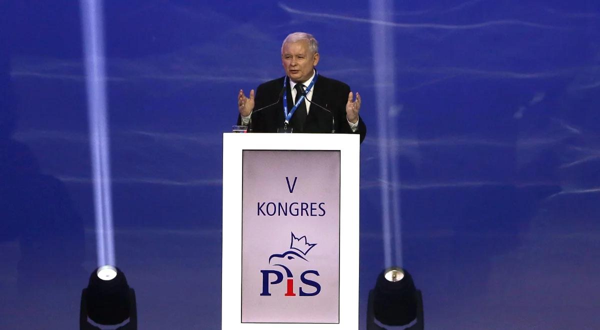 Jarosław Kaczyński na kongresie PiS: idziemy we właściwym kierunku