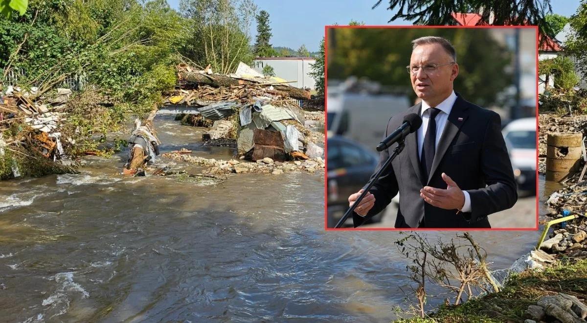 Prezydent odwiedzi zalane tereny. Szef BBN zapowiada