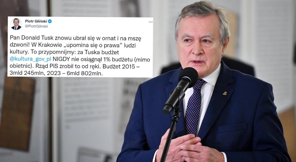 "Ubrał się w ornat i na mszę dzwoni!" Wicepremier Gliński wezwał Tuska do debaty o polskiej kulturze