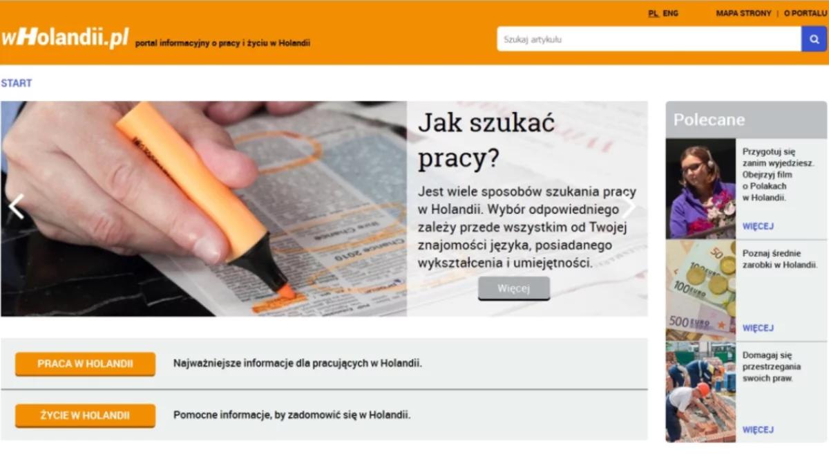 Ambasada Holandii uruchomiła portal informacyjny dla polskich emigrantów zarobkowych