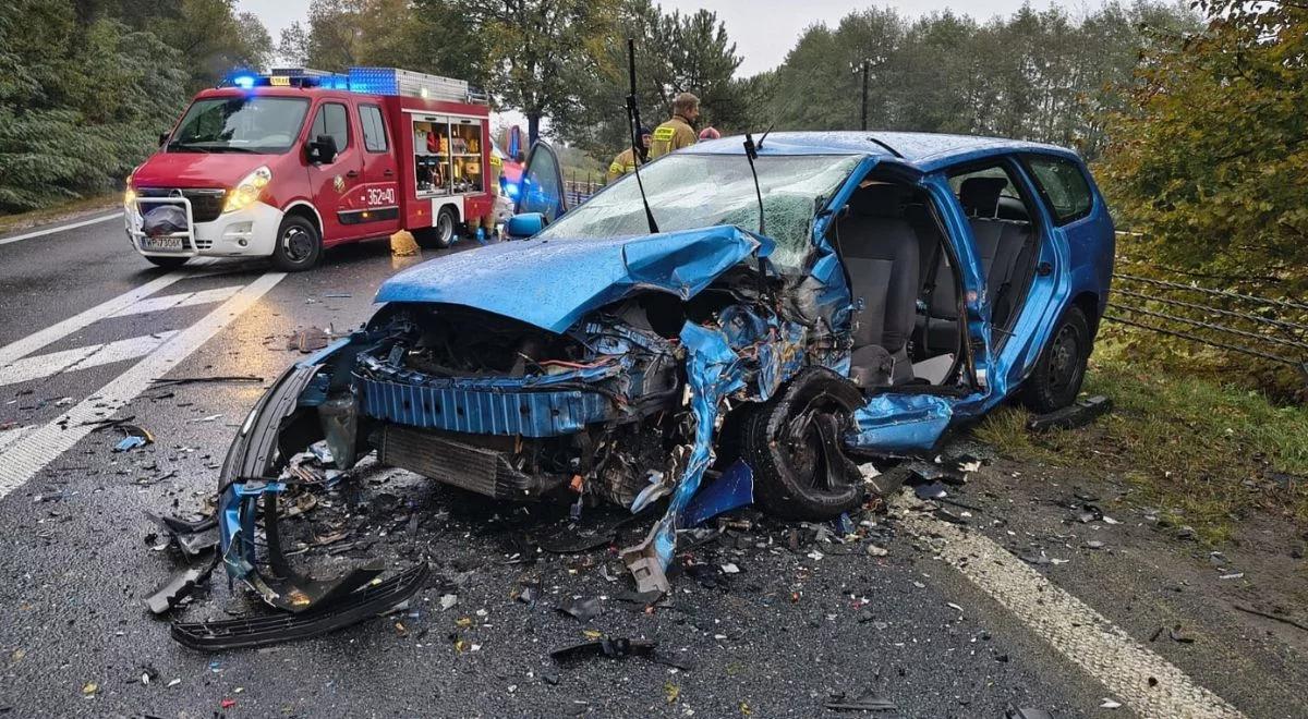 Groźny wypadek w Woli Łąckiej. Pięć osób trafiło do szpitala
