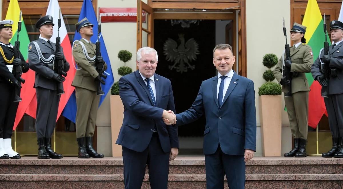 Szef MON: Polska i Litwa współpracują, by przeciwdziałać atakom hybrydowym ze strony Białorusi