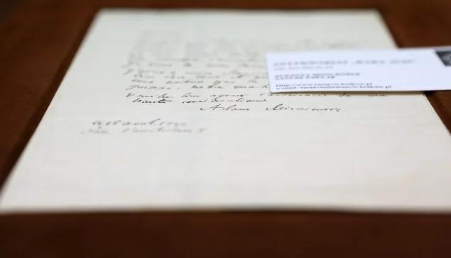 98 tys. zł za nieznany list Adama Mickiewicza