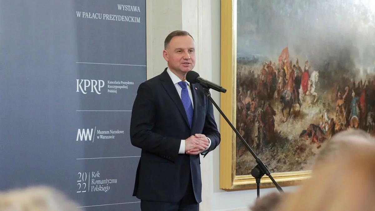 Ekspozycja "Romantyczność. Malarstwo polskie XIX wieku" w Pałacu Prezydenckim. Andrzej Duda: romantyzm obrazuje polską duszę
