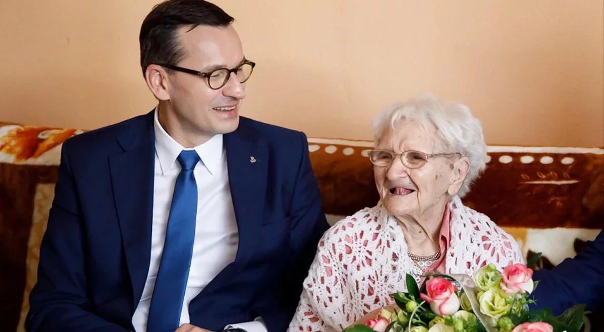Premier złożył życzenia najstarszej Polce. Pani Tekla Juniewicz skończyła 115 lat