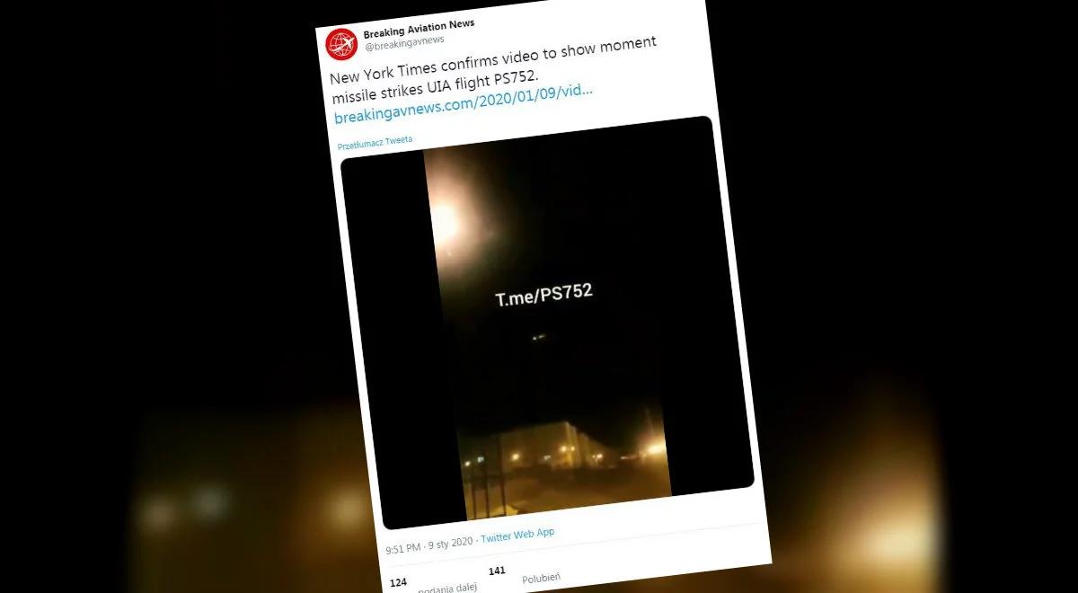 Ukraiński samolot zestrzelony? Wstrząsające nagrania pokazują ostatnie sekundy lotu