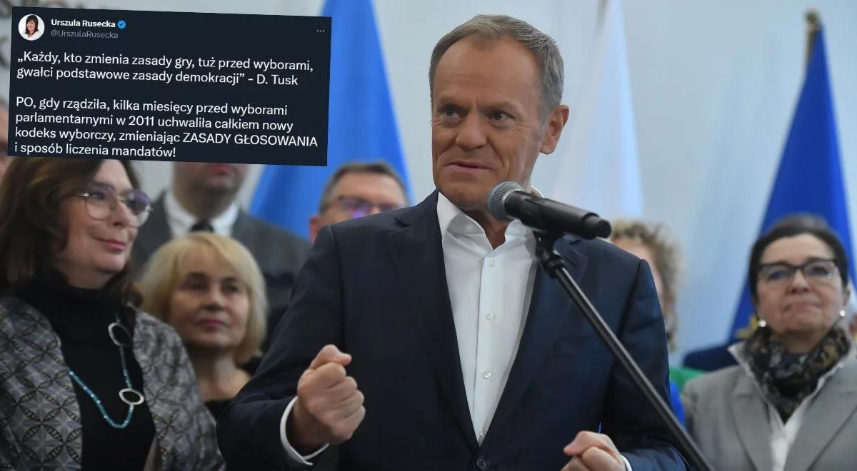 Tusk straszy zmianami w Kodeksie wyborczym. Sam podobną decyzję podjął w 2011 roku