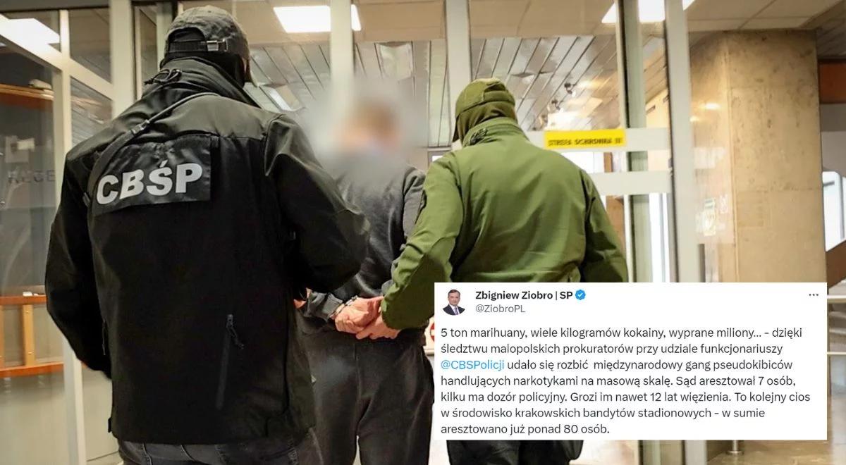 Rozbito międzynarodowy gang. Ziobro: kolejny cios w środowisko krakowskich bandytów stadionowych