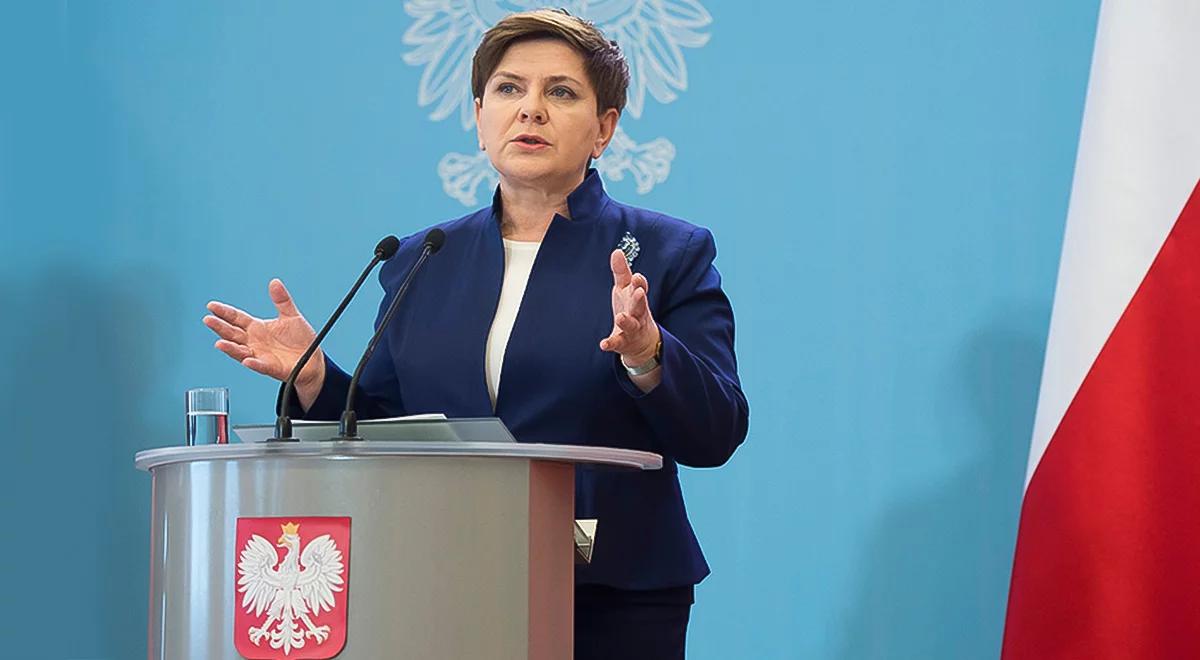 Premier Beata Szydło: jest szansa na ocalenie strefy Schengen i koniec kryzysu migracyjnego