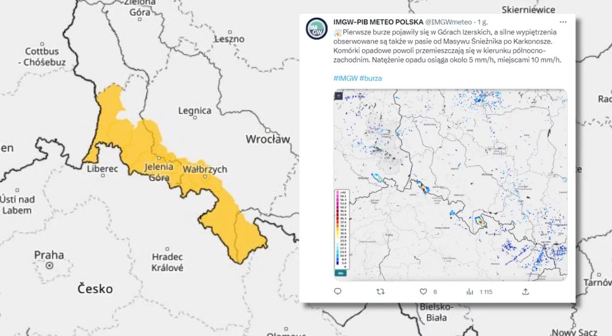 IMGW ostrzega. Burze i silne opady deszczu na Dolnym Śląsku