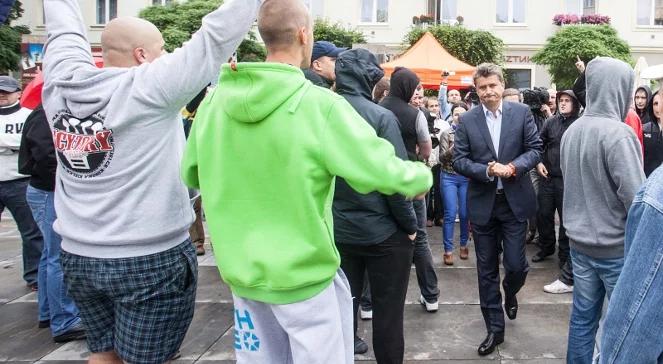 Incydent na konferencji Janusza Palikota. Interwencja policji
