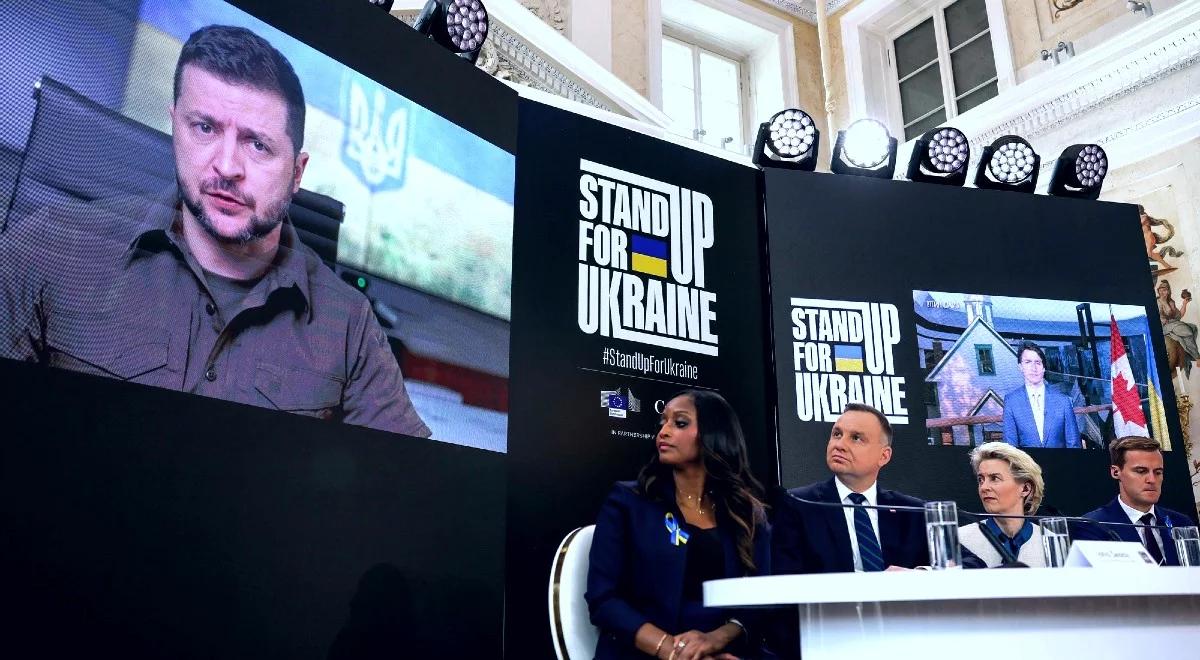 Finał akcji "Stand Up for Ukraine" w Warszawie. Szefowa KE: udało się zebrać 9,1 mld euro