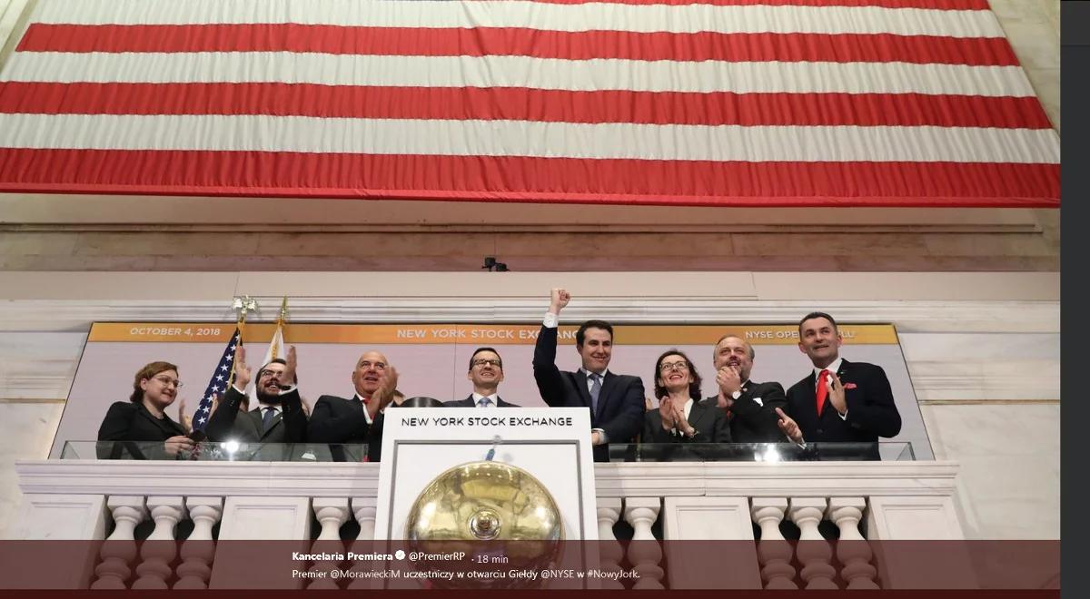 Premier Mateusz Morawiecki w USA: rozpoczął od Wall Street