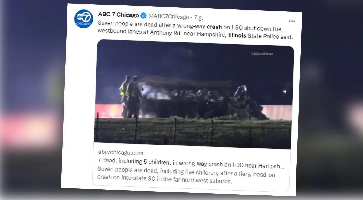 USA: tragiczny wypadek w stanie Illinois. Nie żyje 7 osób, w tym kilkoro dzieci
