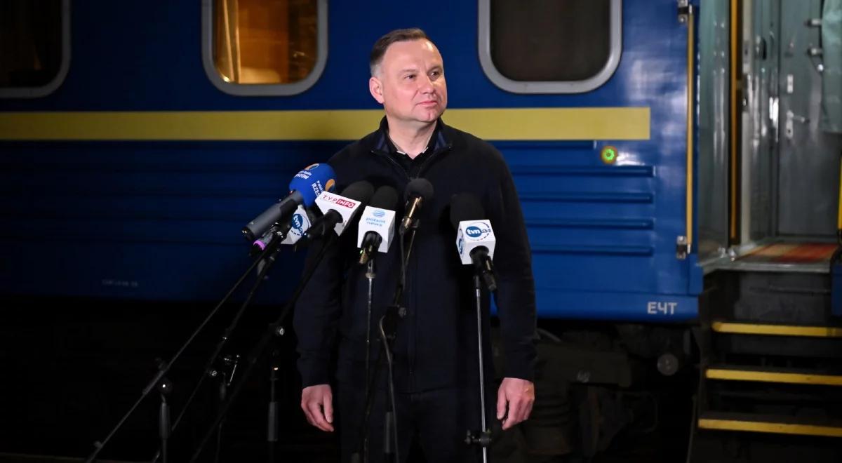 "Rosja stosuje taktykę na zmęczenie, trzeba absolutnie utrzymać jedność". Andrzej Duda wrócił z Kijowa