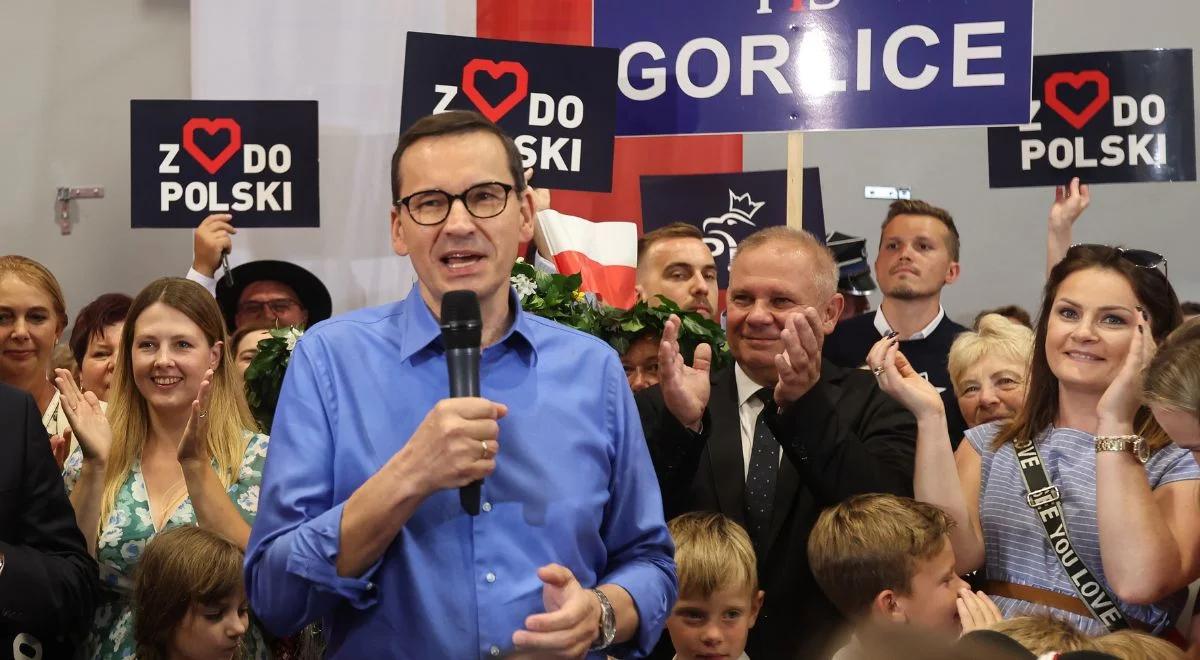 Premier Morawiecki: Tusk spinał politykę niemiecką z rosyjską, realizował plan Webera