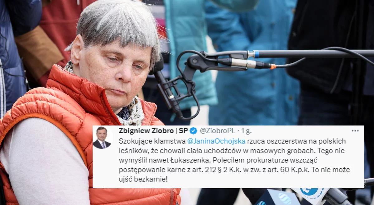 "Poleciłem prokuraturze wszcząć postępowanie karne". Ziobro o słowach Ochojskiej