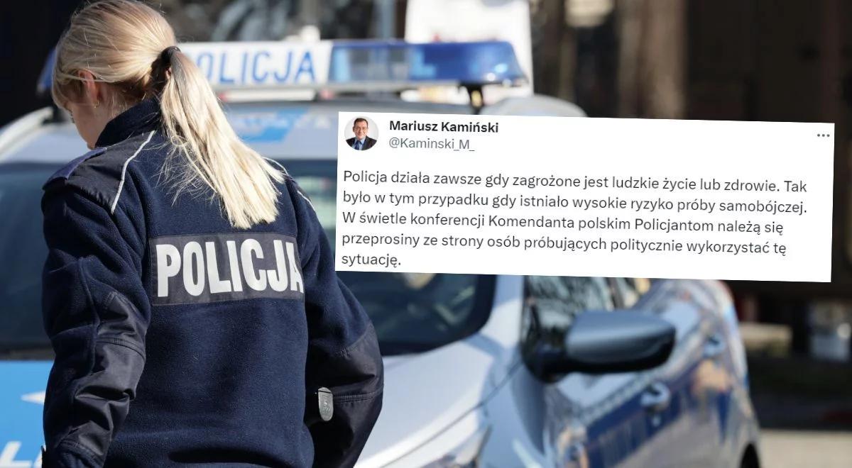 Szef MSWiA: policja działa zawsze, gdy zagrożone jest ludzkie życie lub zdrowie