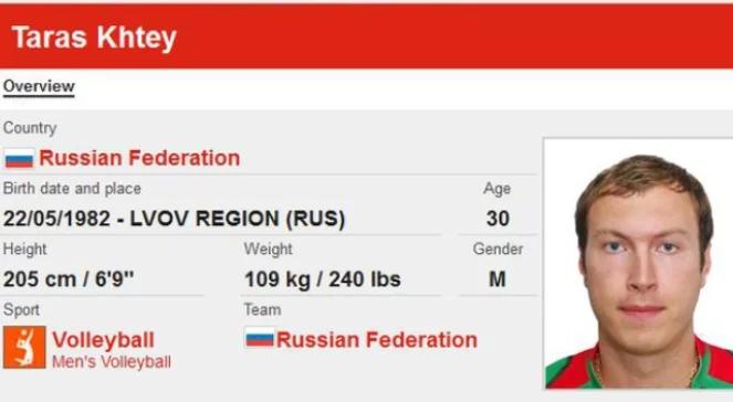 Ukraina "regionem Rosji" na stronie olimpiady!