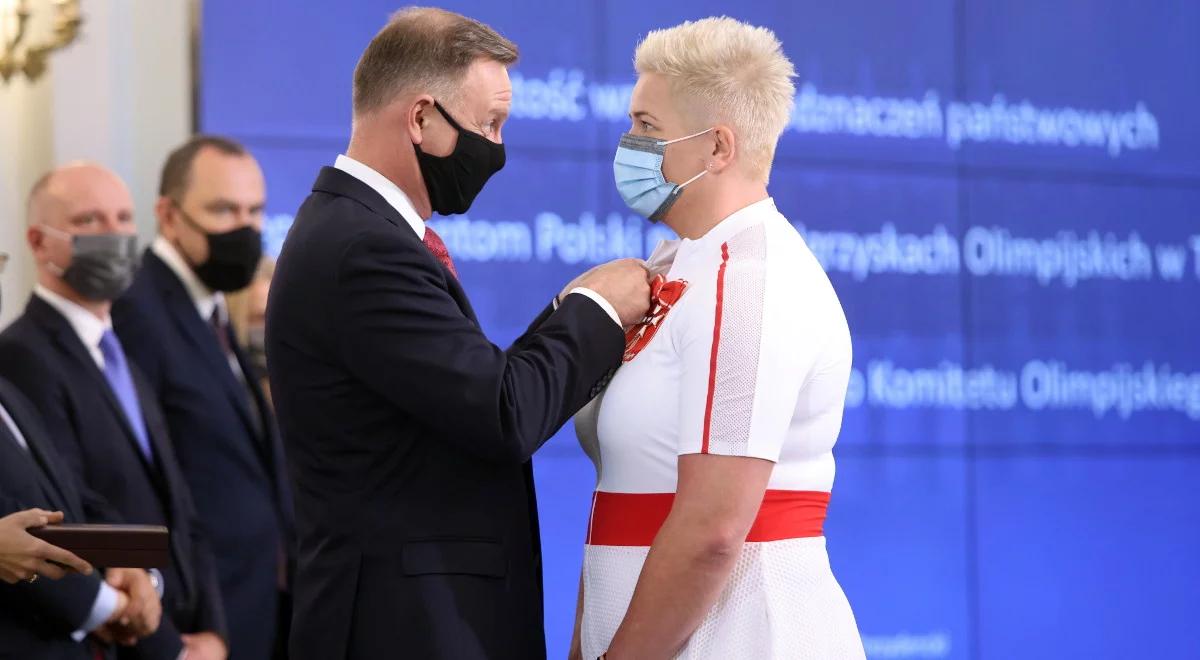 Tokio 2020: prezydent odznaczył medalistów. Anita Włodarczyk z Krzyżem Komandorskim z Gwiazdą Orderu Odrodzenia Polski 