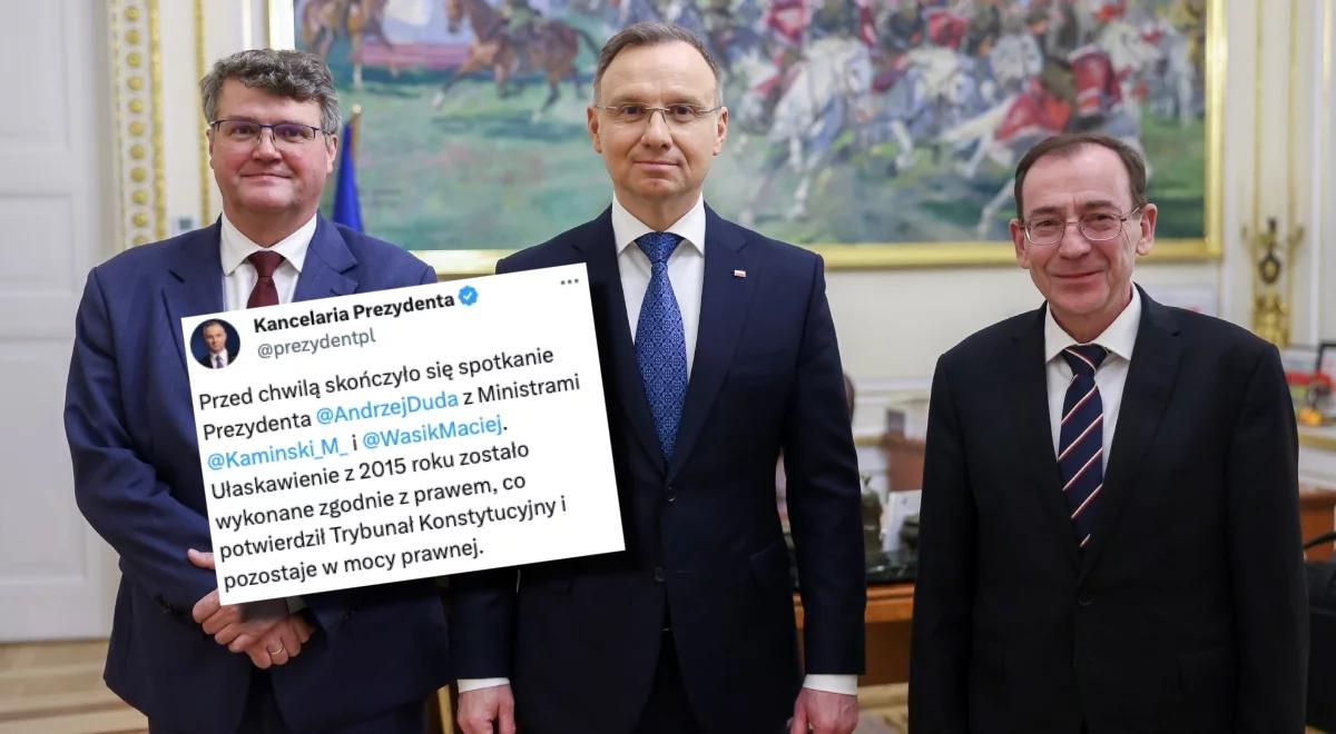 Kancelaria Prezydenta: ułaskawienie Mariusza Kamińskiego i Macieja Wąsika pozostaje w mocy prawnej