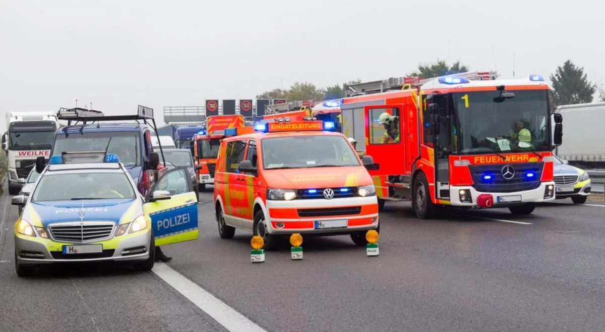 Bus zderzył się z ciężarówką w Niemczech. Wielu rannych, wśród nich Polacy