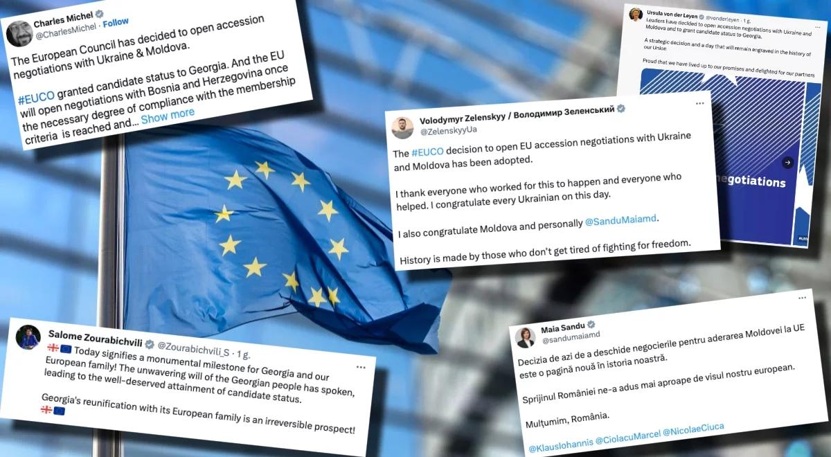 UE rozpoczęła negocjacje akcesyjne z Ukrainą i Mołdawią. Komentarze europejskich polityków