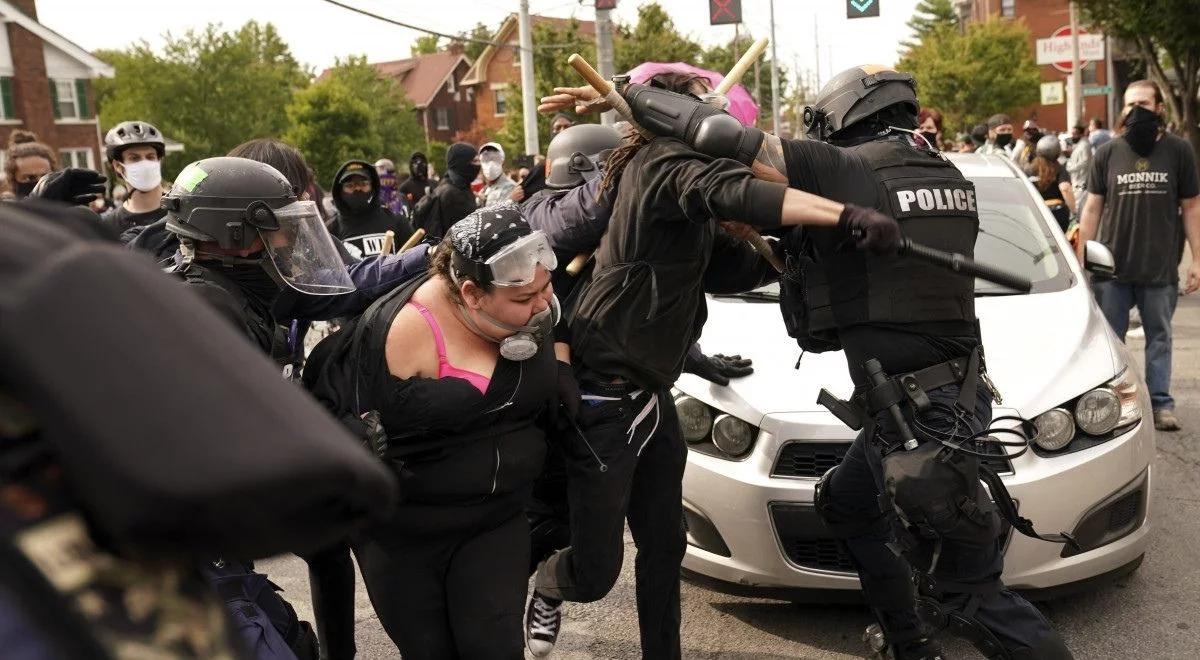 Zamieszki w Louisville w USA. Dwóch policjantów zostało postrzelonych