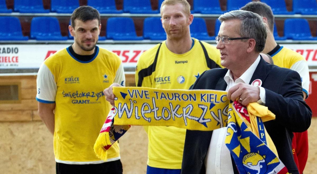 LM piłkarzy ręcznych: prezydent Komorowski na treningu Vive