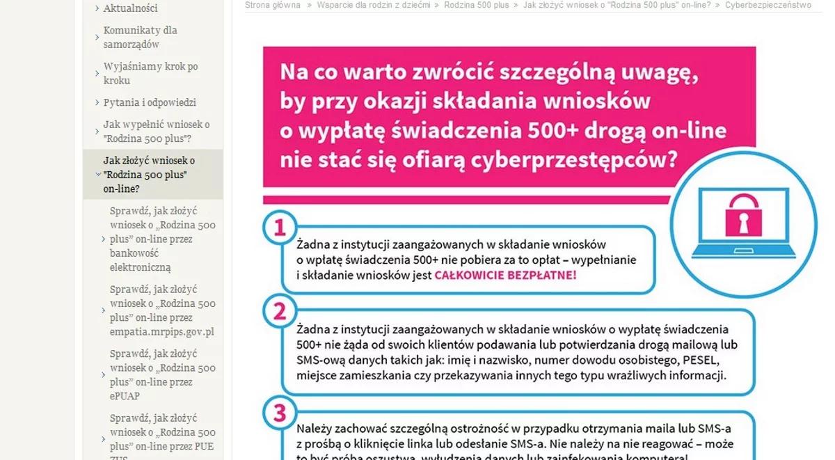 Program 500+: uwaga na oszustów internetowych