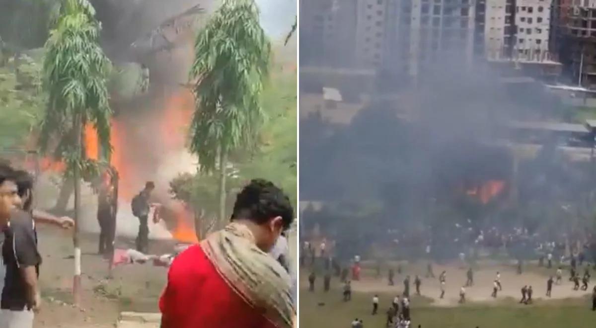 Katastrofa samolotu w Bangladeszu. Maszyna spadła na budynek szkoły