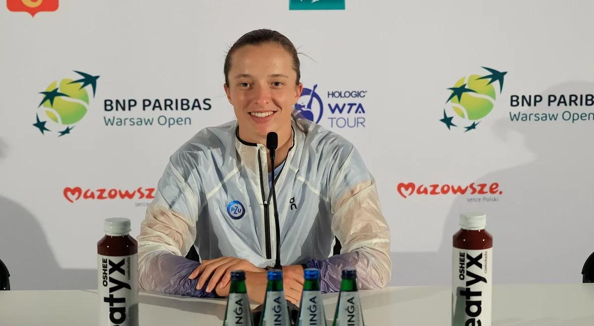 WTA Warszawa: Iga Świątek wygrywa choć musi poprawić kilka szczegółów: no, ale w końcu mam gdzie trenować