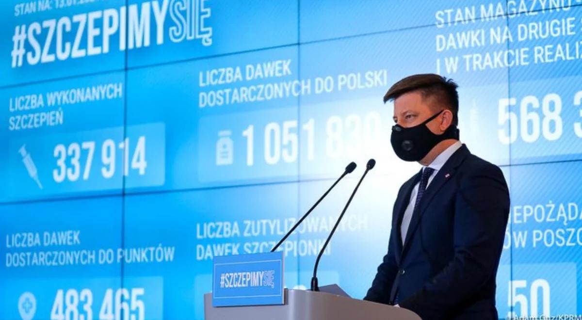 "Setki tysięcy osób wykazały zainteresowanie zarejestrowaniem się". Dworczyk o programie szczepień