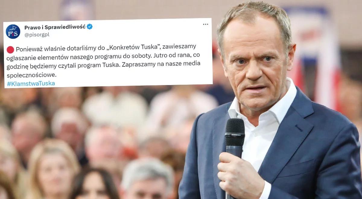 PiS rusza z nową akcją. Będzie czytanie programu Tuska. "Dotarliśmy do »konkretów«"