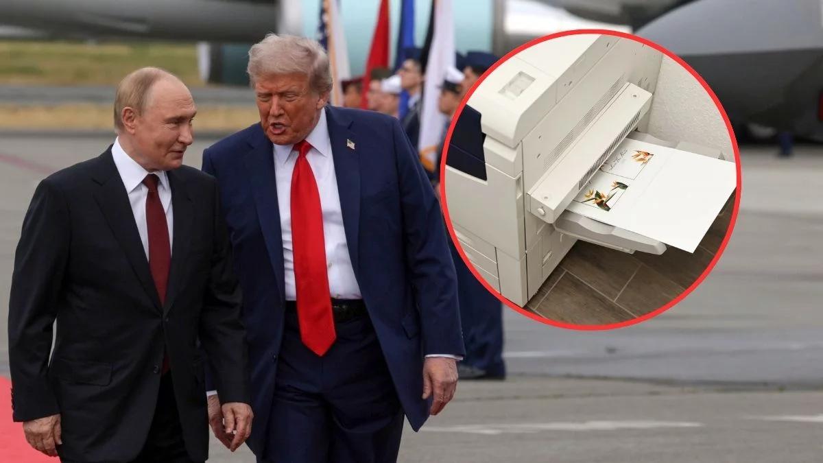 Rządowe dokumenty w hotelowej drukarce na Alasce. Trump wręczył Putinowi prezent?