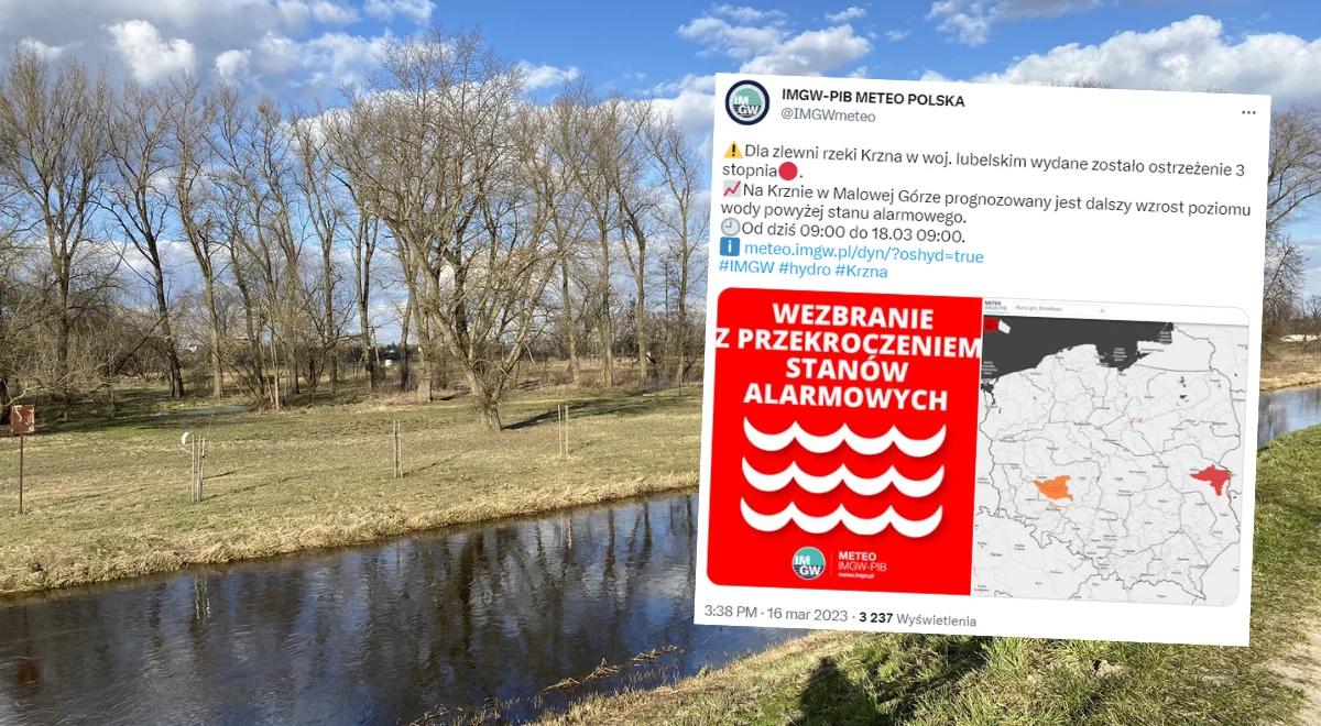 Alert hydrologiczny dla Lubelszczyzny. Prognozowane przekroczenie stanu ostrzegawczego