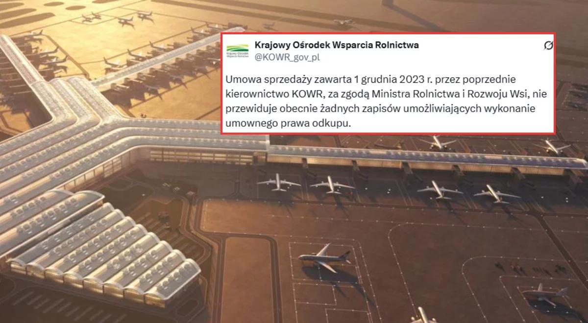 Afera wokół działki pod CPK. KOWR: nie ma prawa odkupu