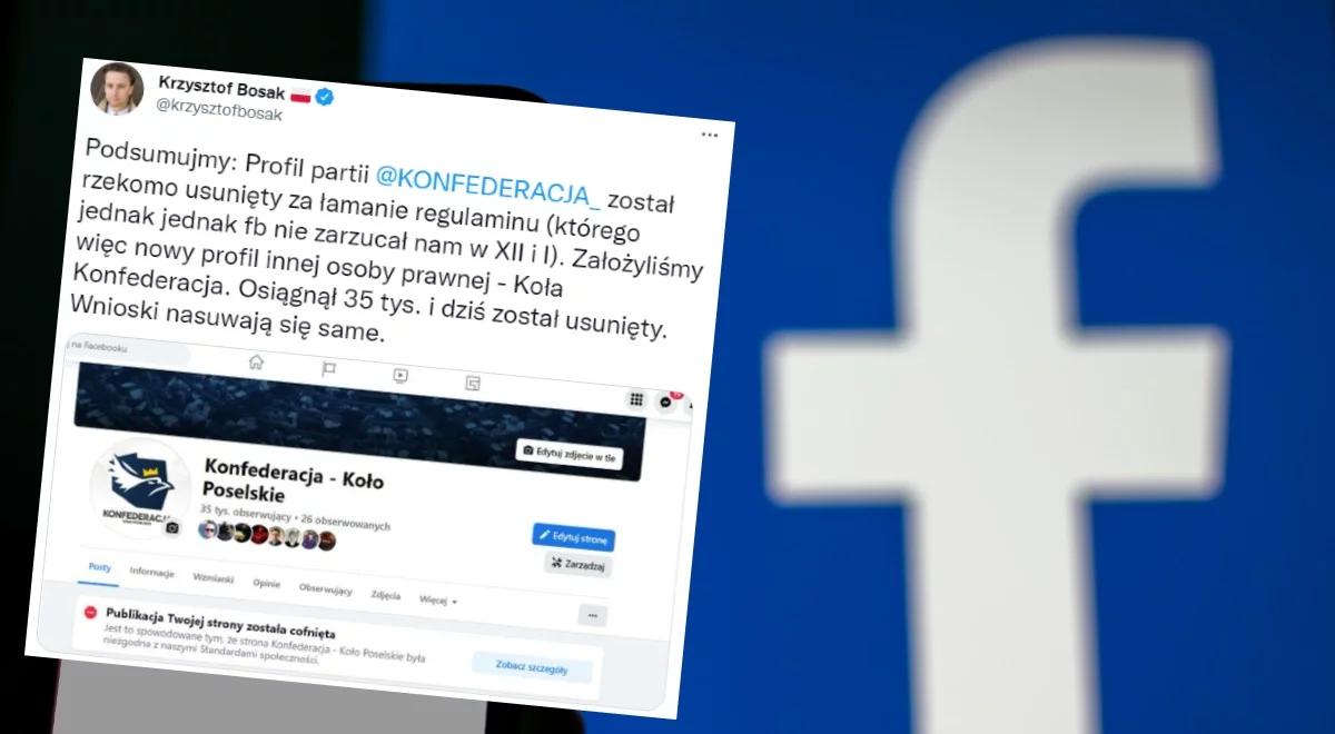 Konfederacja znów usunięta z Facebooka. Nowy profil zniknął po kilku godzinach